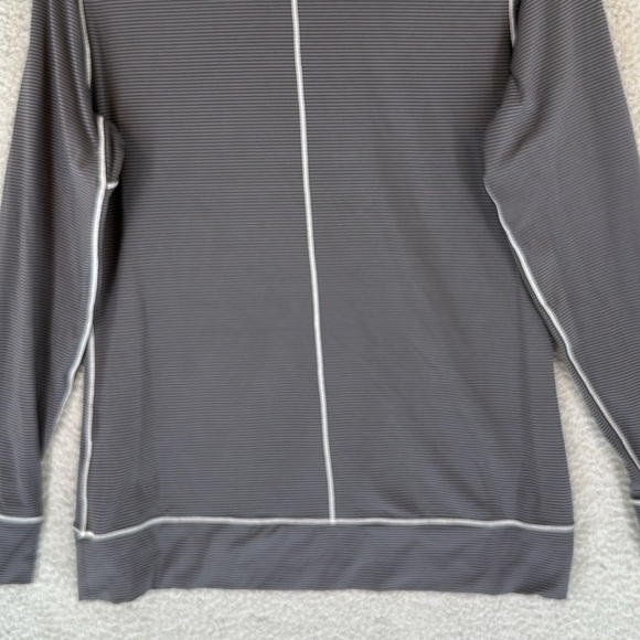 Foot Joy mens small Black and White striped Quarter-Zip Gold Pullover - Picture 13 of 15